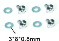 Round Head Screw (3*8mm) with Shims 4 PCS